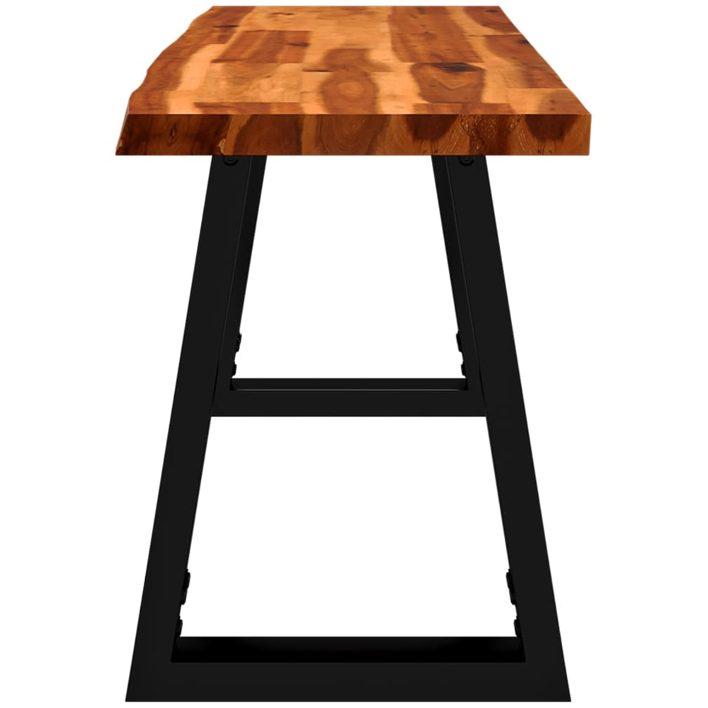 vidaXL 2 Seater Solid Wood Acacia Bench with U-Shaped Legs Image 5