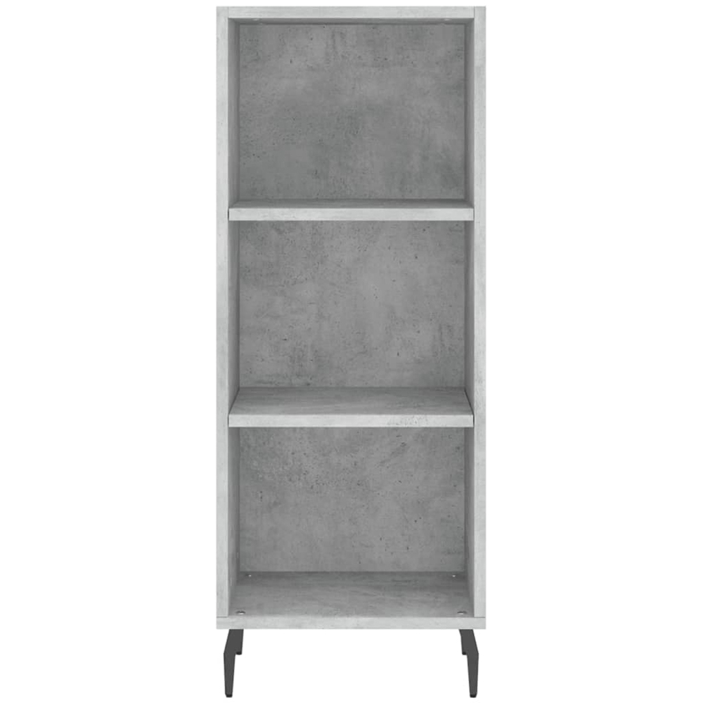 vidaXL Single Door 3 Shelf Concrete Grey Highboard Image 8