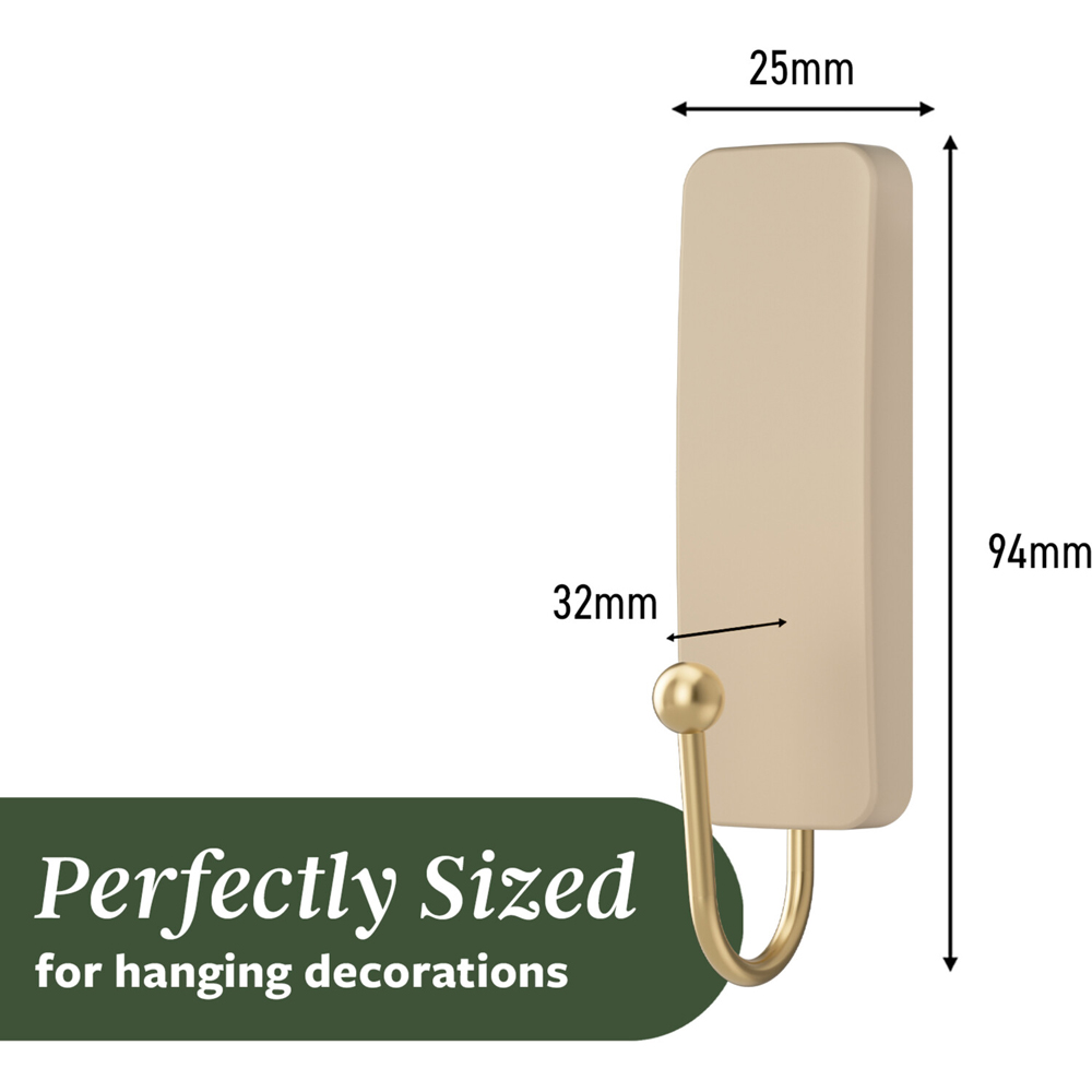 Pack of 2 Command Medium Decorative Hooks Latte Image 9