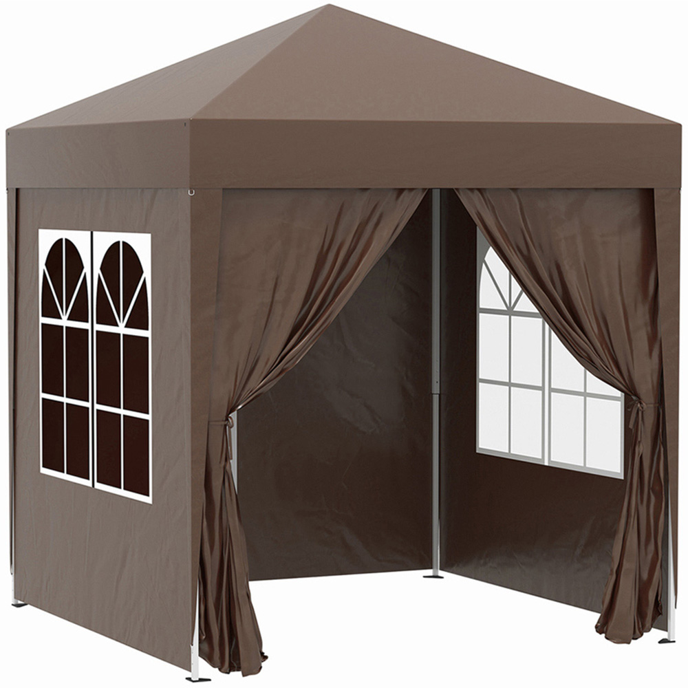 2x2m Gazebo Marquee Party Tent Coffee Image 2