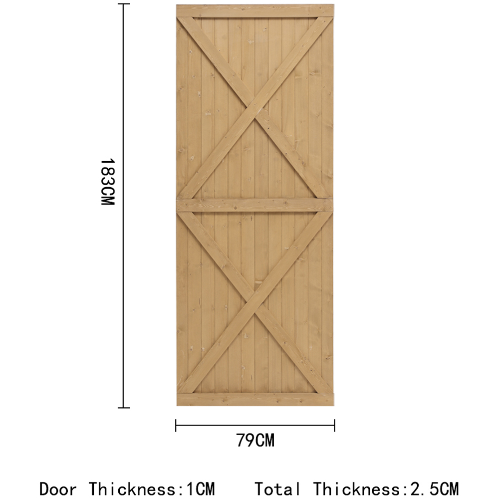 Living and Home Pine Wood Flat Top Garden Gate Kit 79 x 183cm Image 8