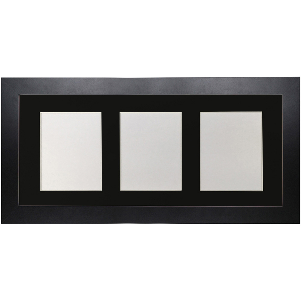 FRAMES BY POST Metro 3 Image Black Frame with Black Mount 7 x 5 inch Image 1