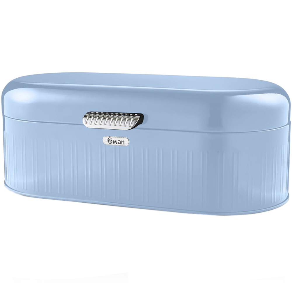 Swan Retro Blue Bread Bin Wilko