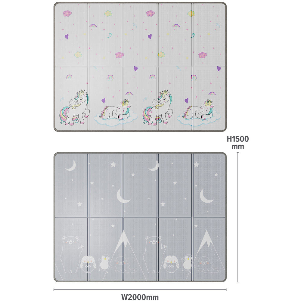 Liberty House Toys Unicorn with Moon and Stars Toddler Play Mat Image 8