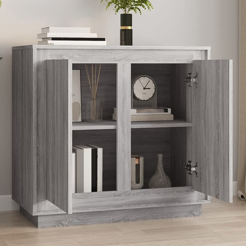 vidaXL 2 Door Grey Sonoma Wooden Sideboard Image 1