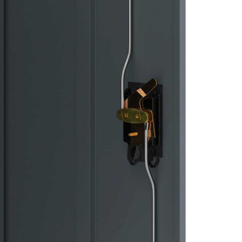 vidaXL 2 Door 3 Shelf Anthracite Powder Coated Steel Lockable File Cabinet Image 7