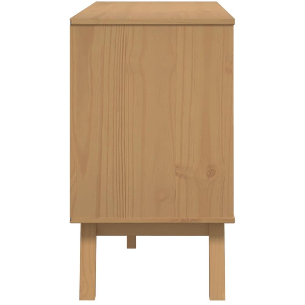 vidaXL 2 Door Grey and Brown Solid Pine Wood Sideboard Image 8