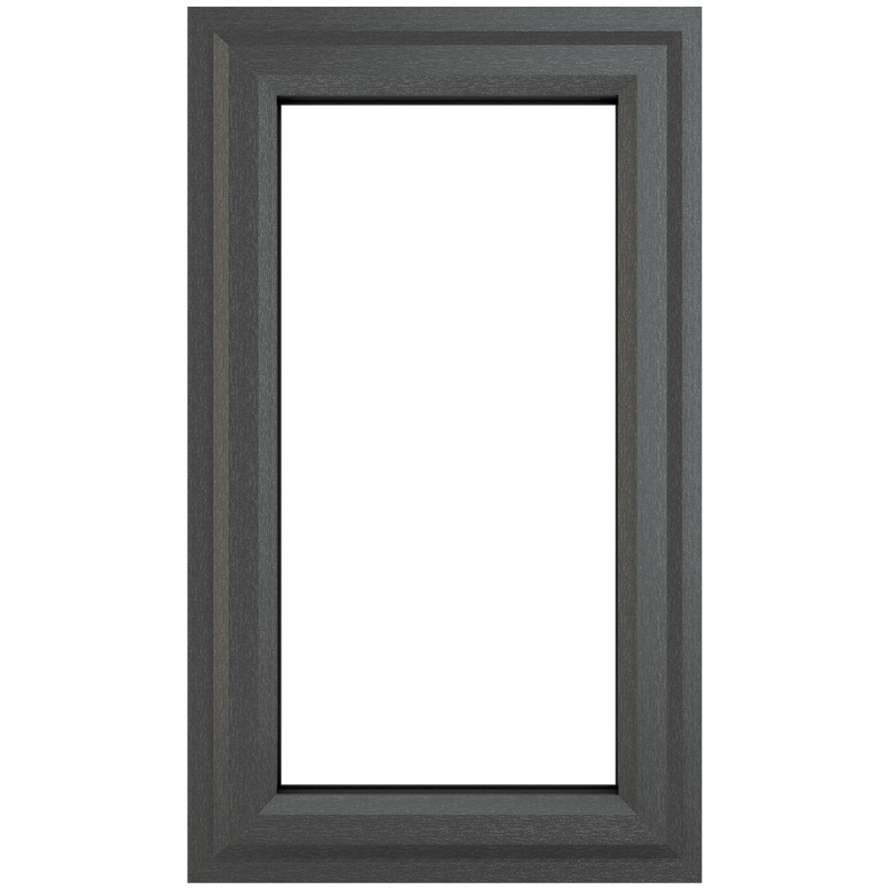 Crystal uPVC Double Glazed Window Left Hand Side Hung Grey White Clear Glass 610x1040mm Image 1