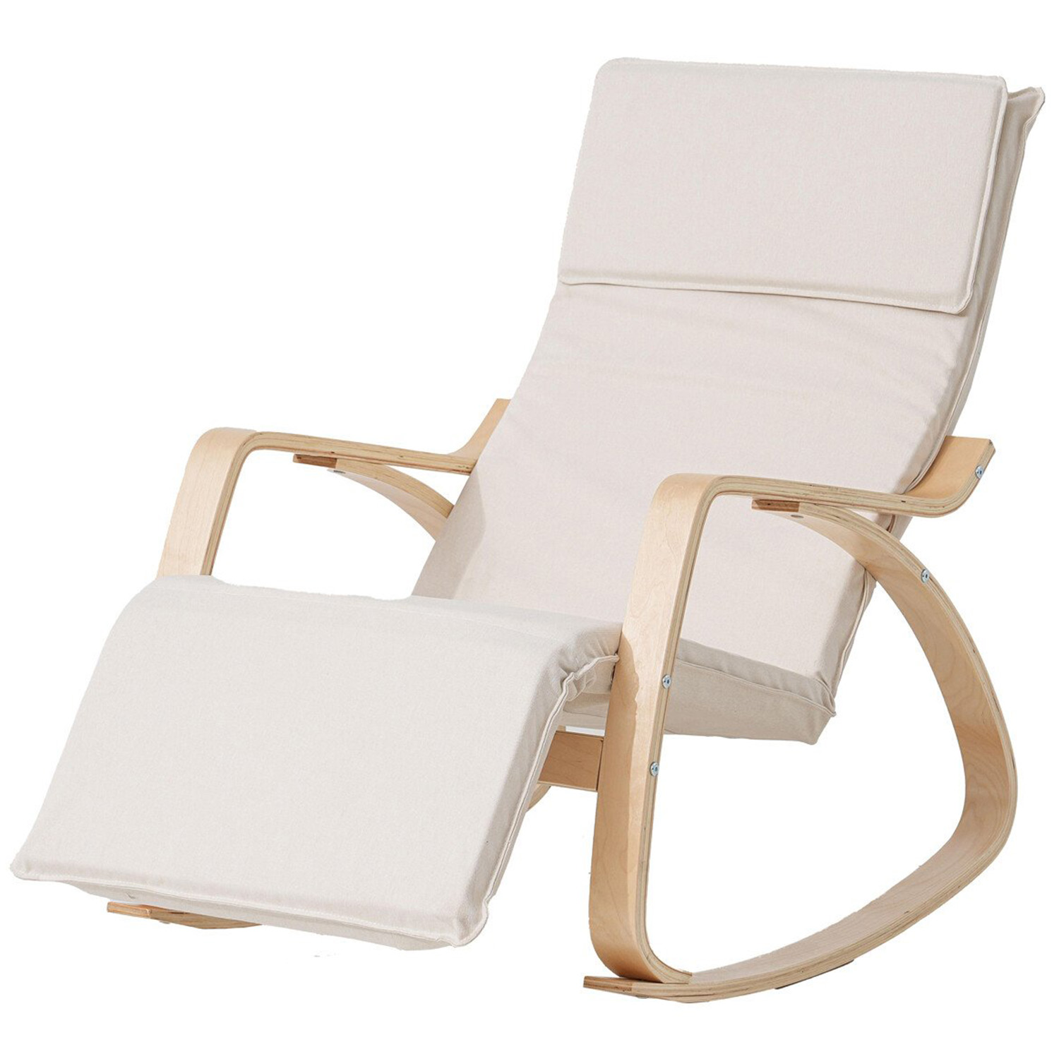 Enzo White Rocking Chair Image 2