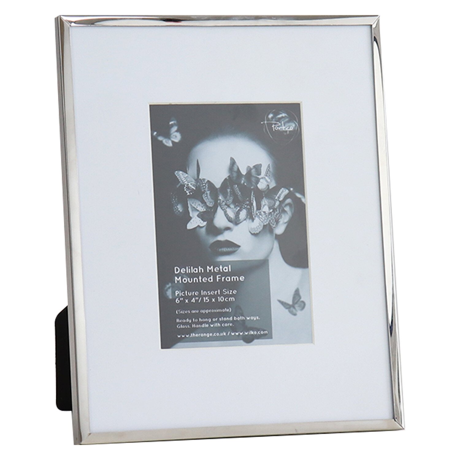 Delilah Metal Mounted Frame - Silver / 6 x 4in Image 1