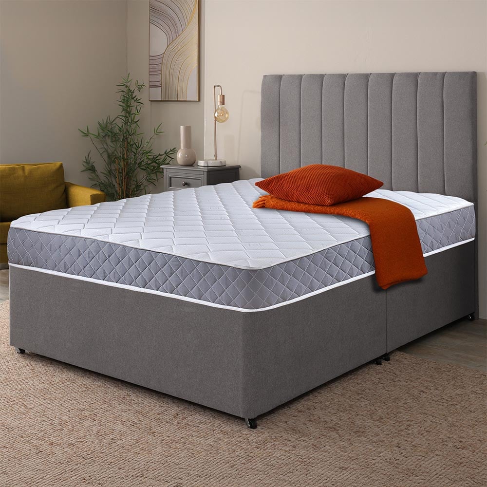 Extreme Comfort Cooltouch Small Double Diamond Grey Foam Free Open Coil Spring Mattress Image 2