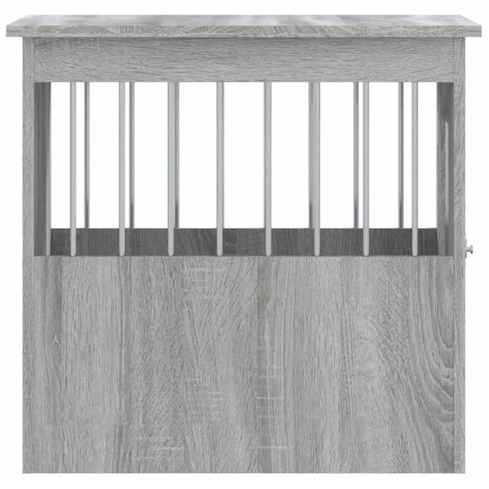 vidaXL Grey Sonoma Engineered Wood Dog Crate Furniture 59 x 45 x 62cm Image 8