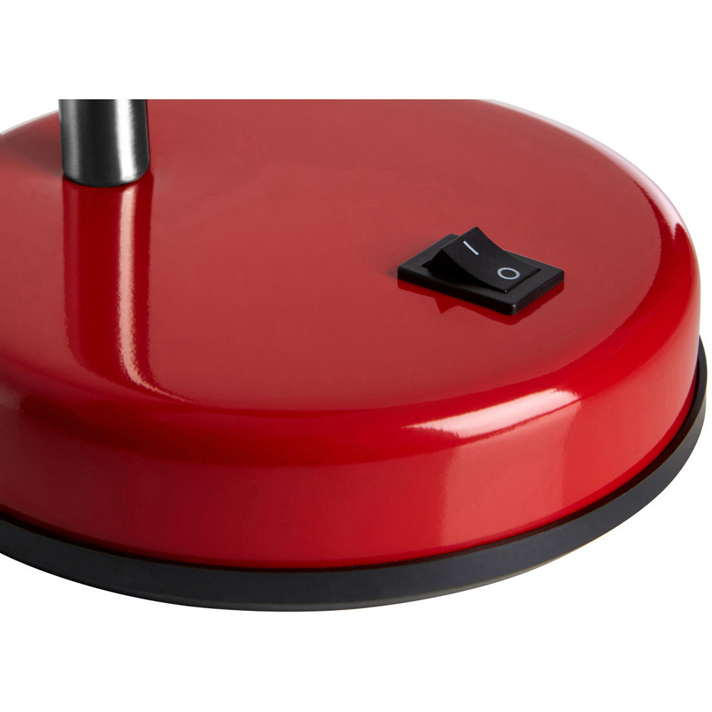 Premier Housewares Red Gloss Desk Lamp Image 2