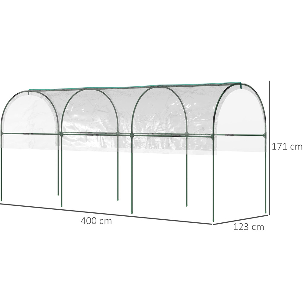 Outsunny Clear Plastic 4 x 13ft Tomato Greenhouse Image 7