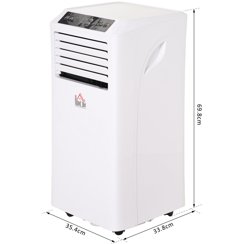 HOMCOM White and Chrome 4 in 1 Mobile Air Conditioner Image 4