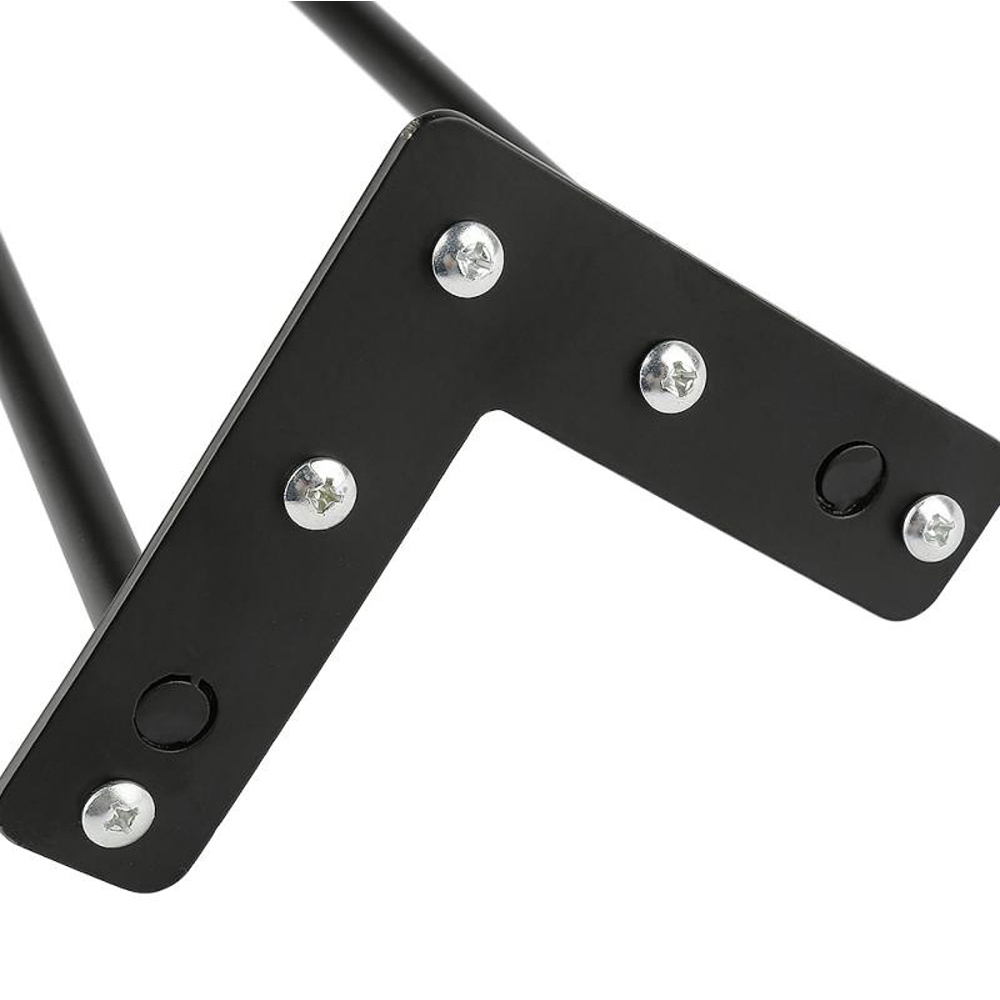 H&O Direct Set of 2 Black Metal Industrial Hairpin Legs Image 2