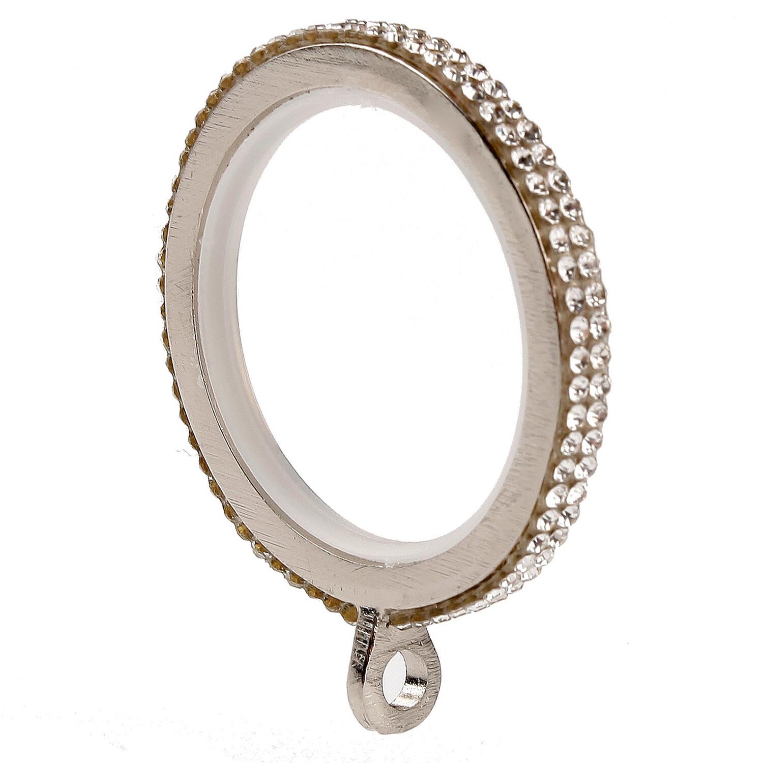 Silver Diamante Curtain Rings - Silver Image