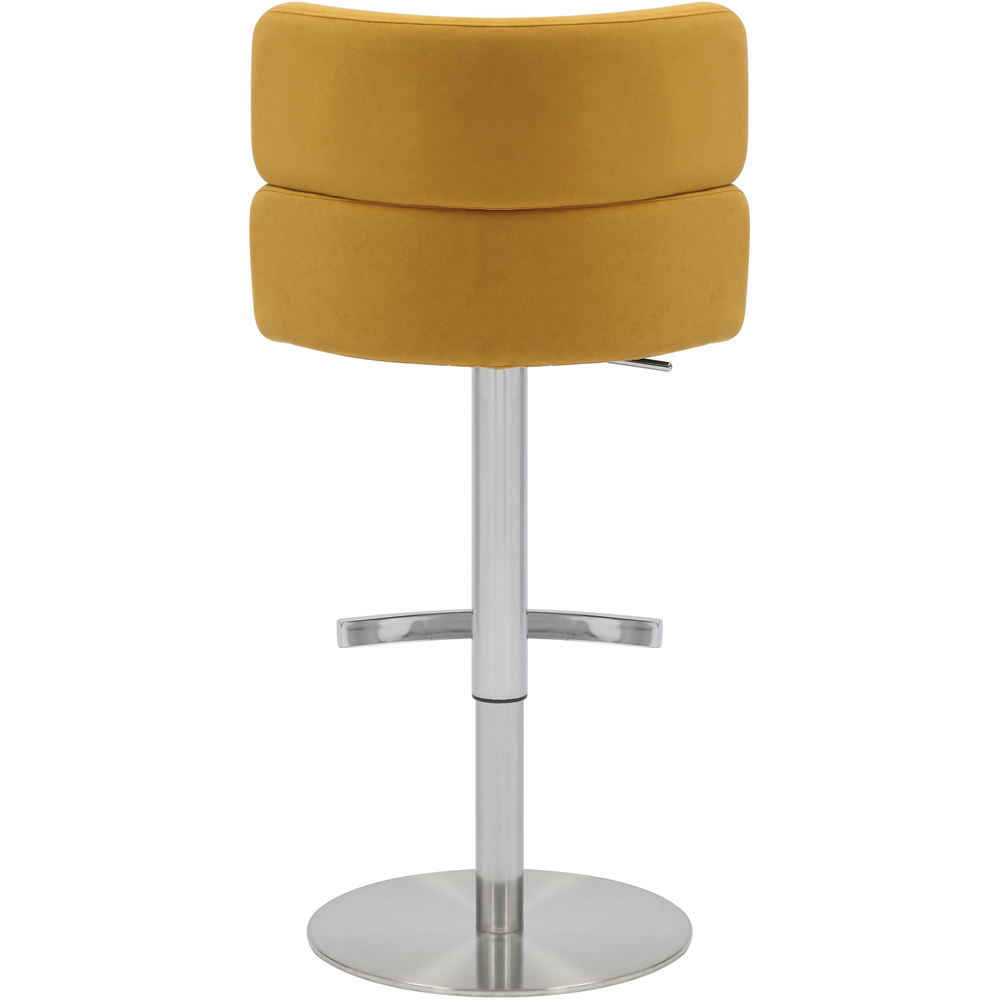 Portland Luna Mustard Adjustable Swivel Bar Stool Image 5