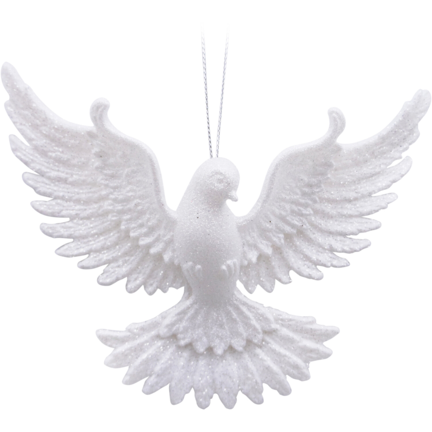 Elegant Hanging Dove - White Image