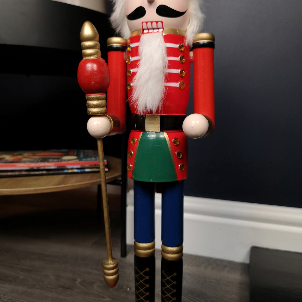 Premier Red Countdown Wooden Christmas Nutcracker Christmas Decoration 50cm Image 6