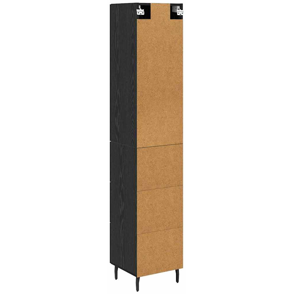 vidaXL 2 Door Black Oak Sideboard Image 7