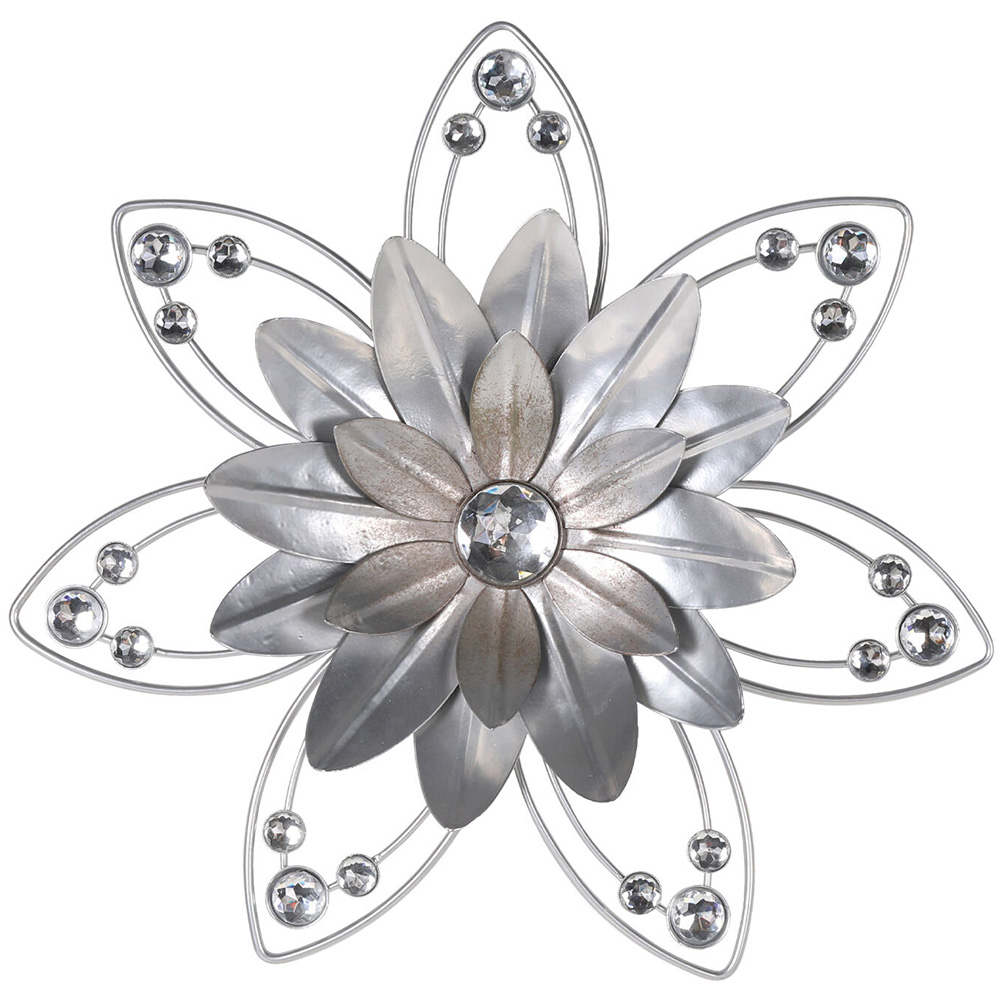 Silver Flower Wall Decoration Image