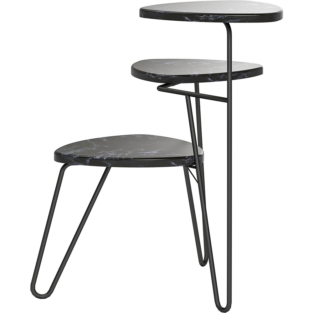 Novogratz Athena Black Marble Indoor Plant Stand Image 6