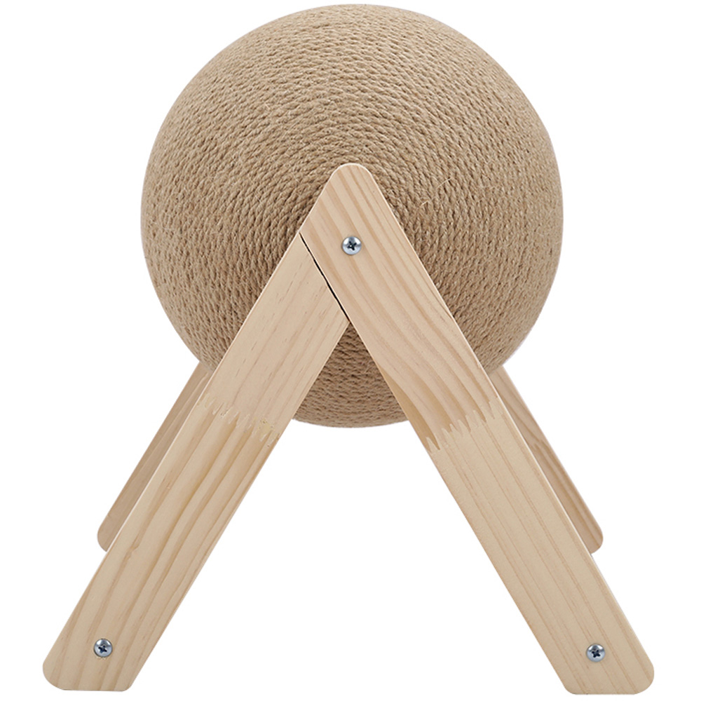 Living and Home Wooden Cat Scratching Ball Toy Image 3