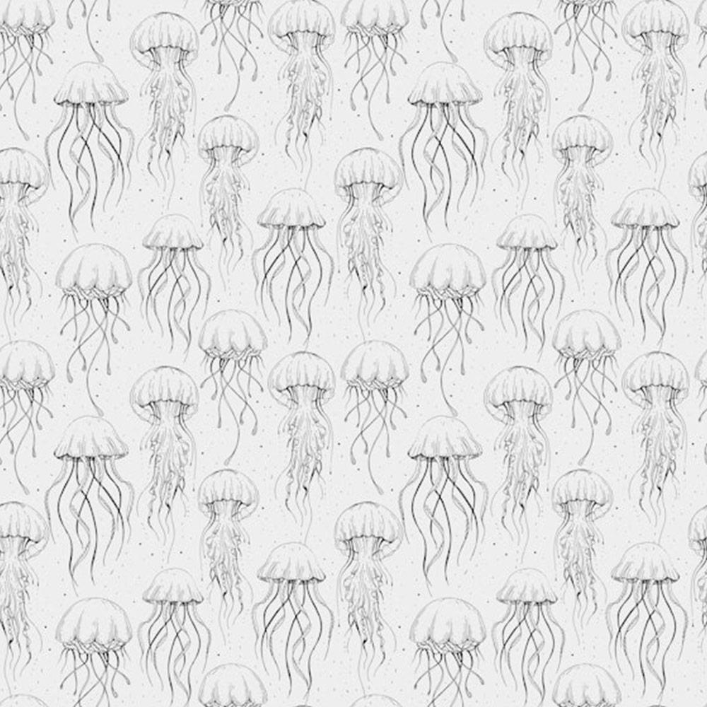 Bobbi Beck Eco Luxury Jellyfish White Wallpaper Image 1