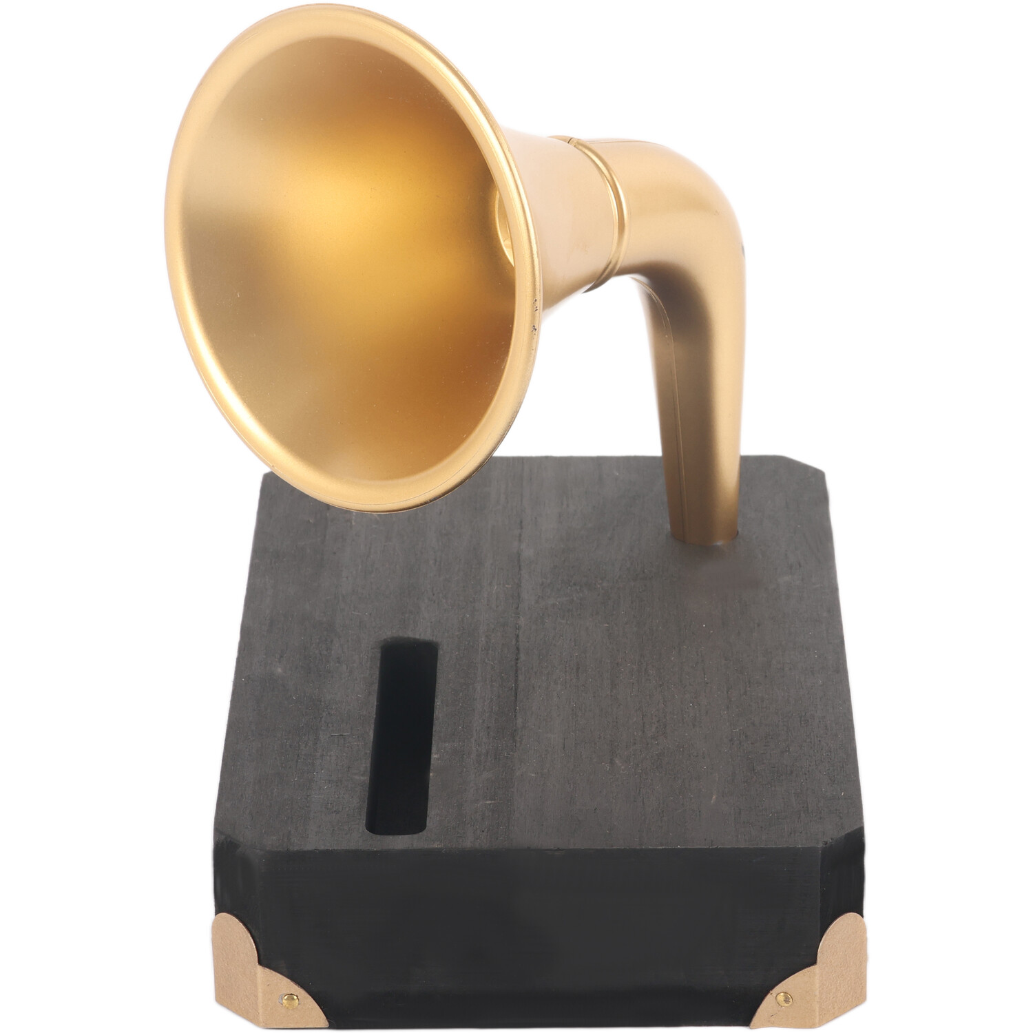 Wooden Amplifier Phone Stand Gold Image 5