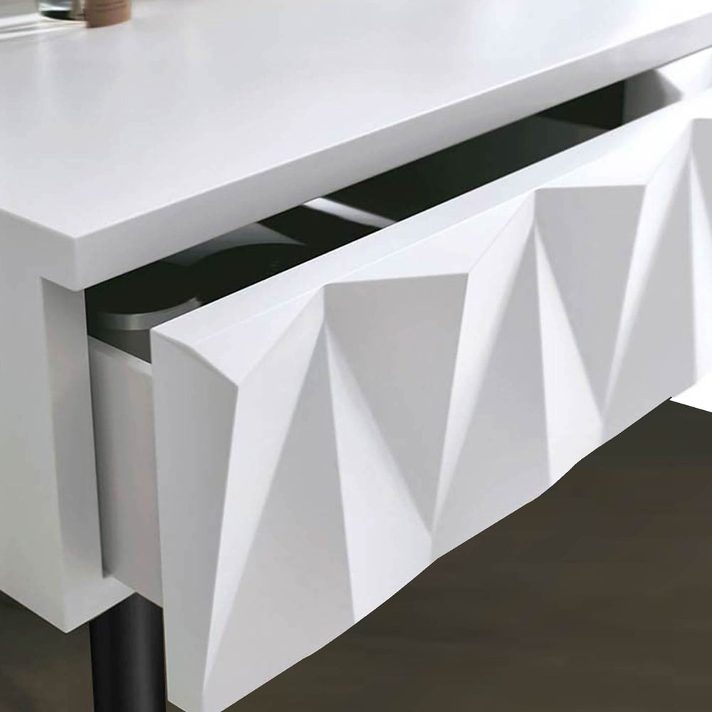 CARME Home Montana White and Black Dressing Table Image 3