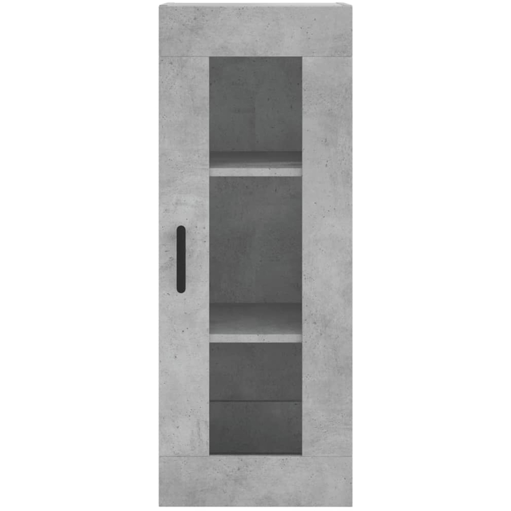vidaXL Single Glass Door 2 Drawer 2 Shelf Concrete Grey Highboard Image 8