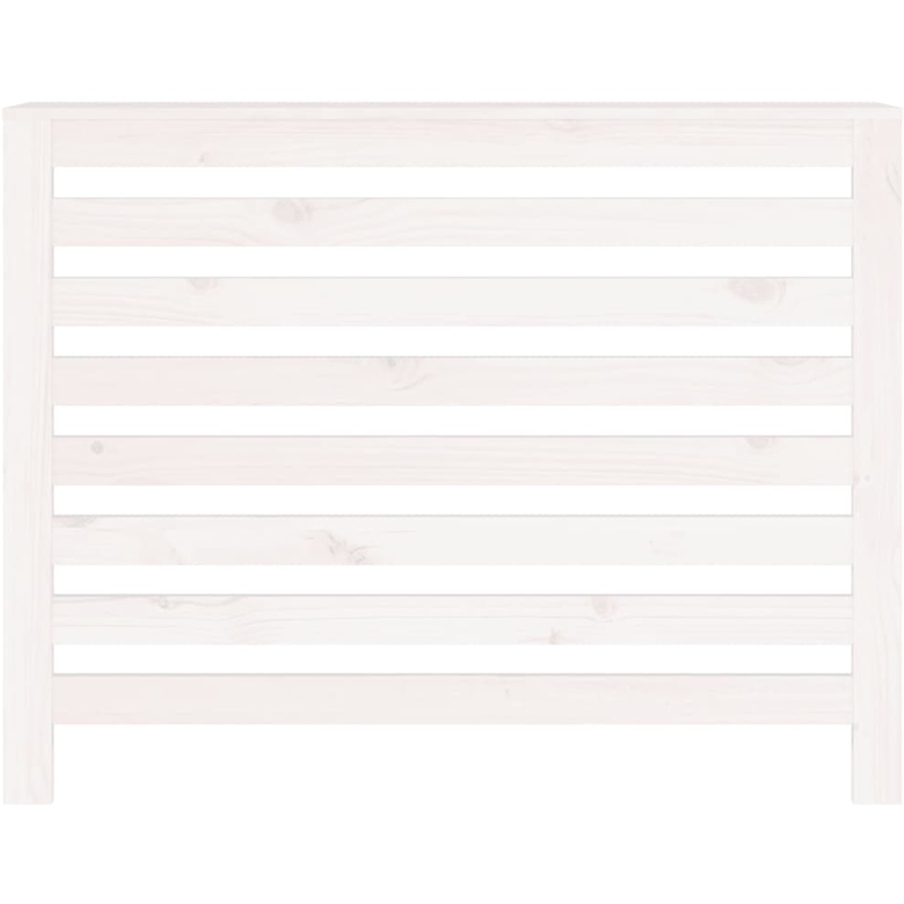 vidaXL White Solid Pine Wood Radiator Cover 108.5 x 19 x 84cm Image 4