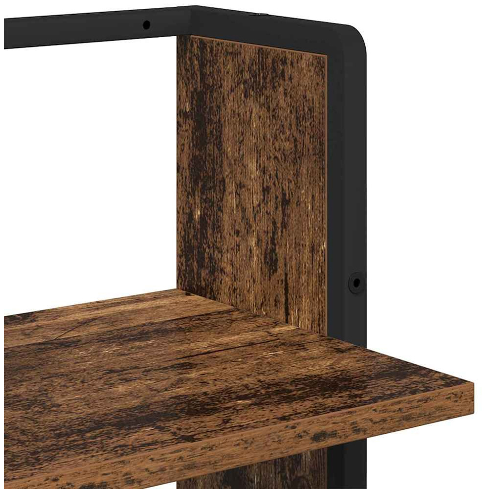 vidaXL 3 Shelf Old Wood Wall Shelf Image 7