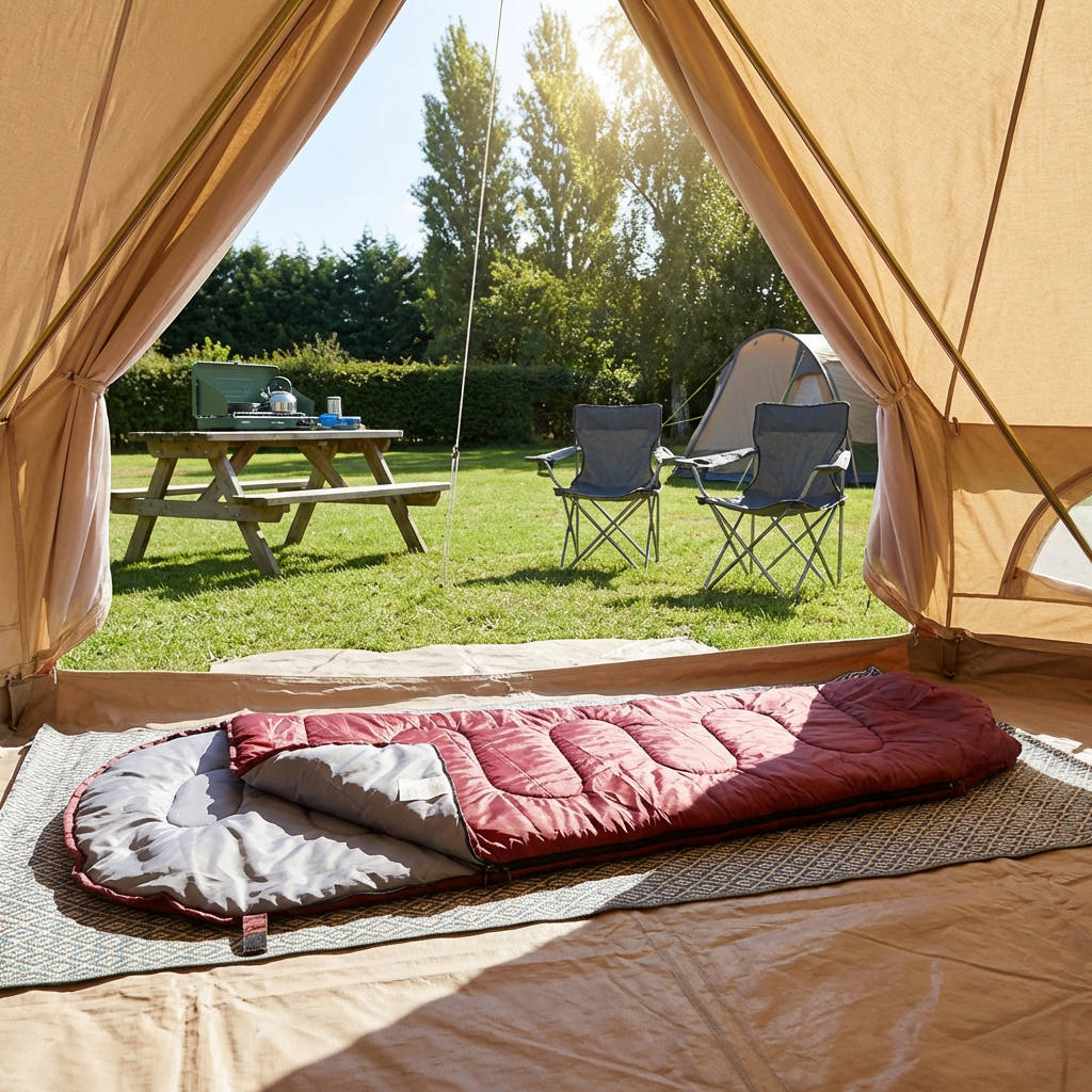 Standard Mummy Shape Sleeping Bag - Red Image 3
