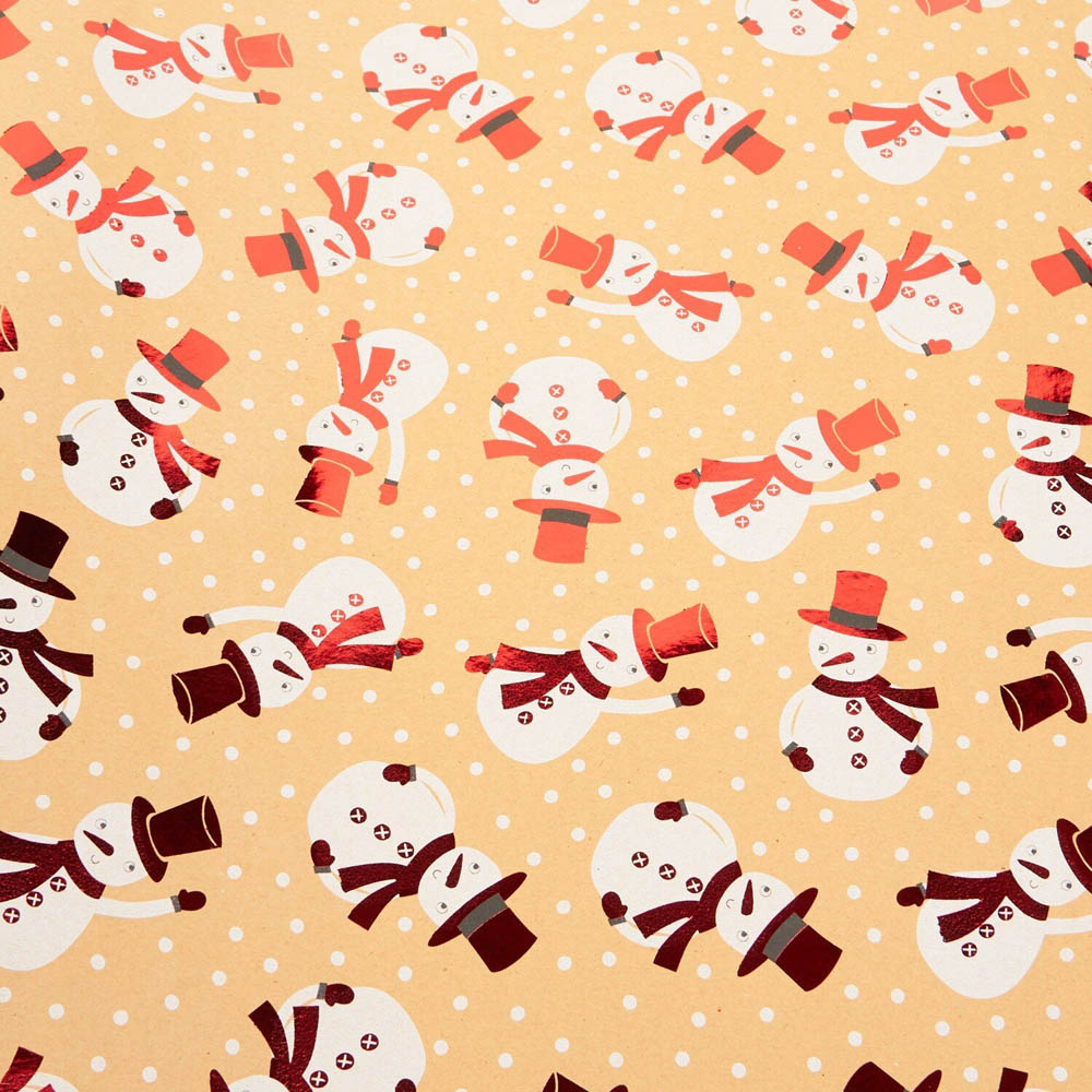 Foiled Santa or Snowman Gift Wrap Image 6