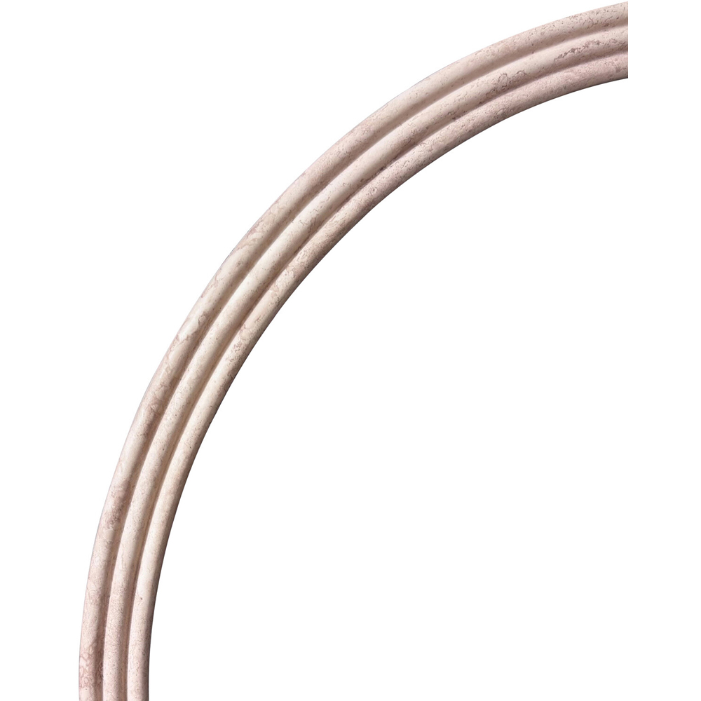 Ridged Oval Mirror Neutral Image 4