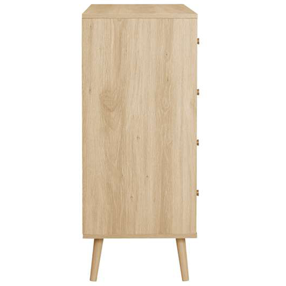 Birlea Herringford 4 Drawer Oak Chest of Drawers Image 4