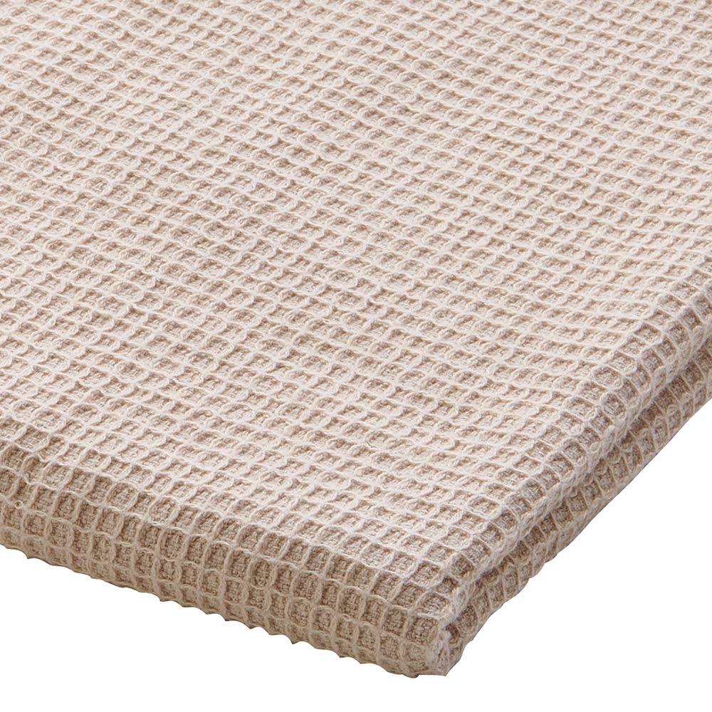 Wilko Waffle Textured Cotton Oatmeal Hand Towel Image 6