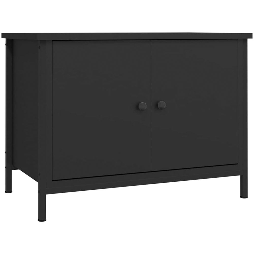 vidaXL 2 Door Black TV Cabinet Image 2