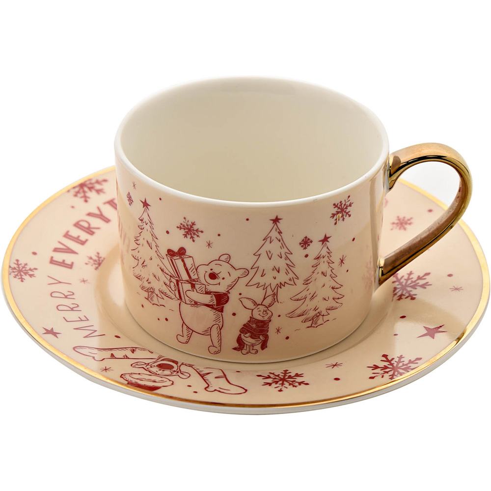 Disney Winnie the Pooh White Cup and Saucer Set Wilko