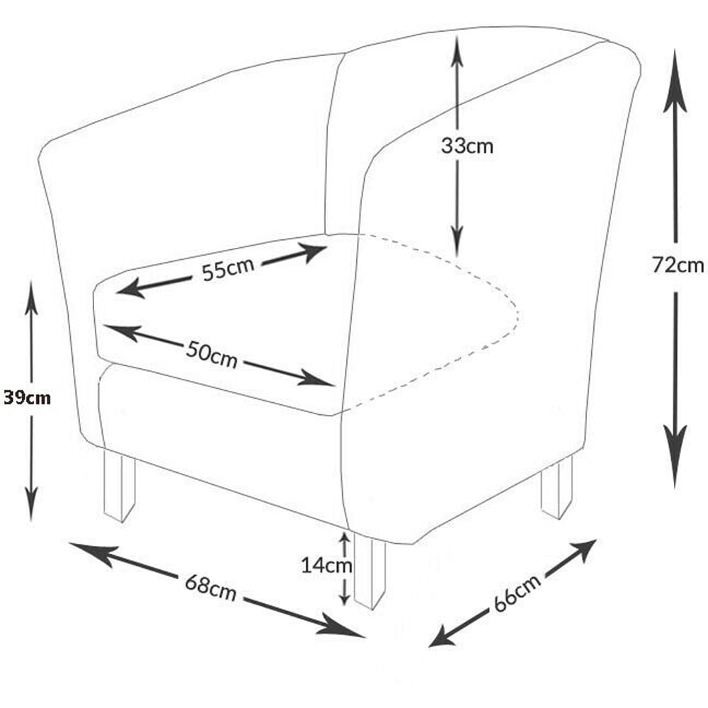 wilko Black Faux Leather Tub Arm Chair Image 6