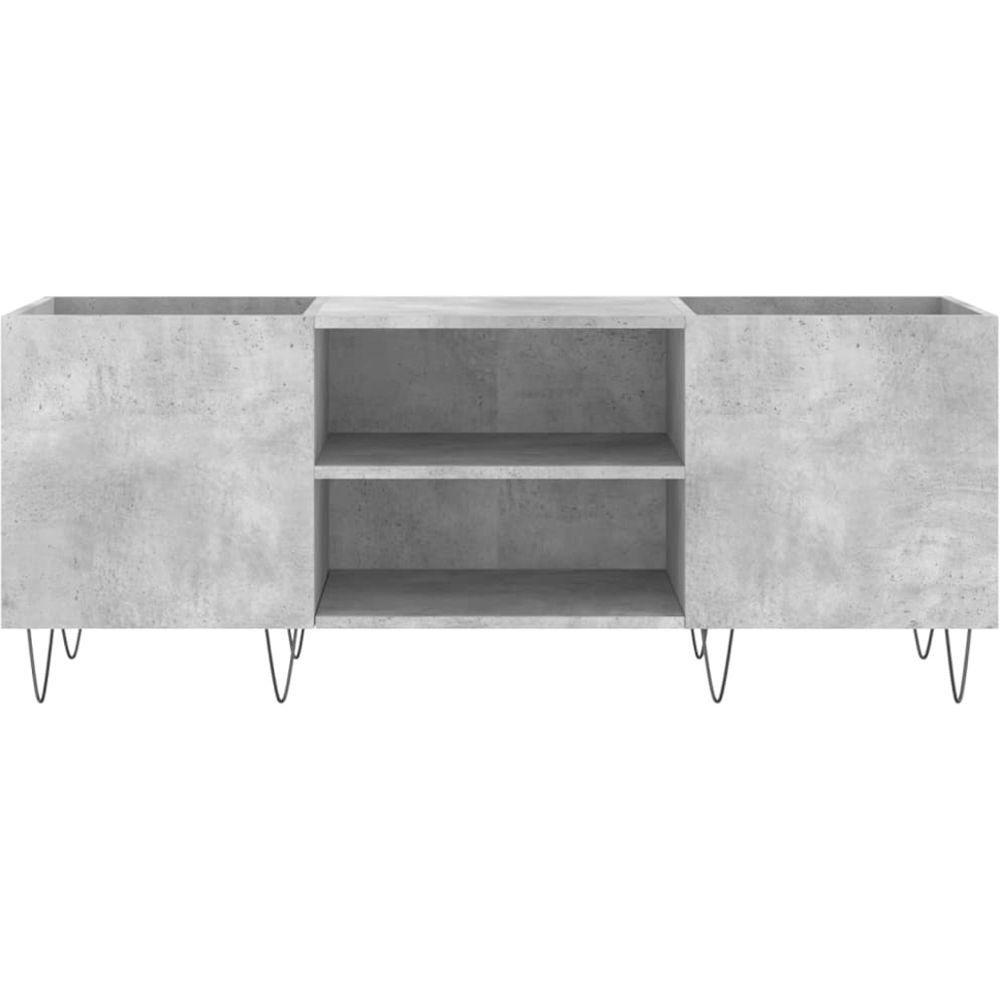 vidaXL 2 Shelf Concrete Grey Record Cabinet Image 4