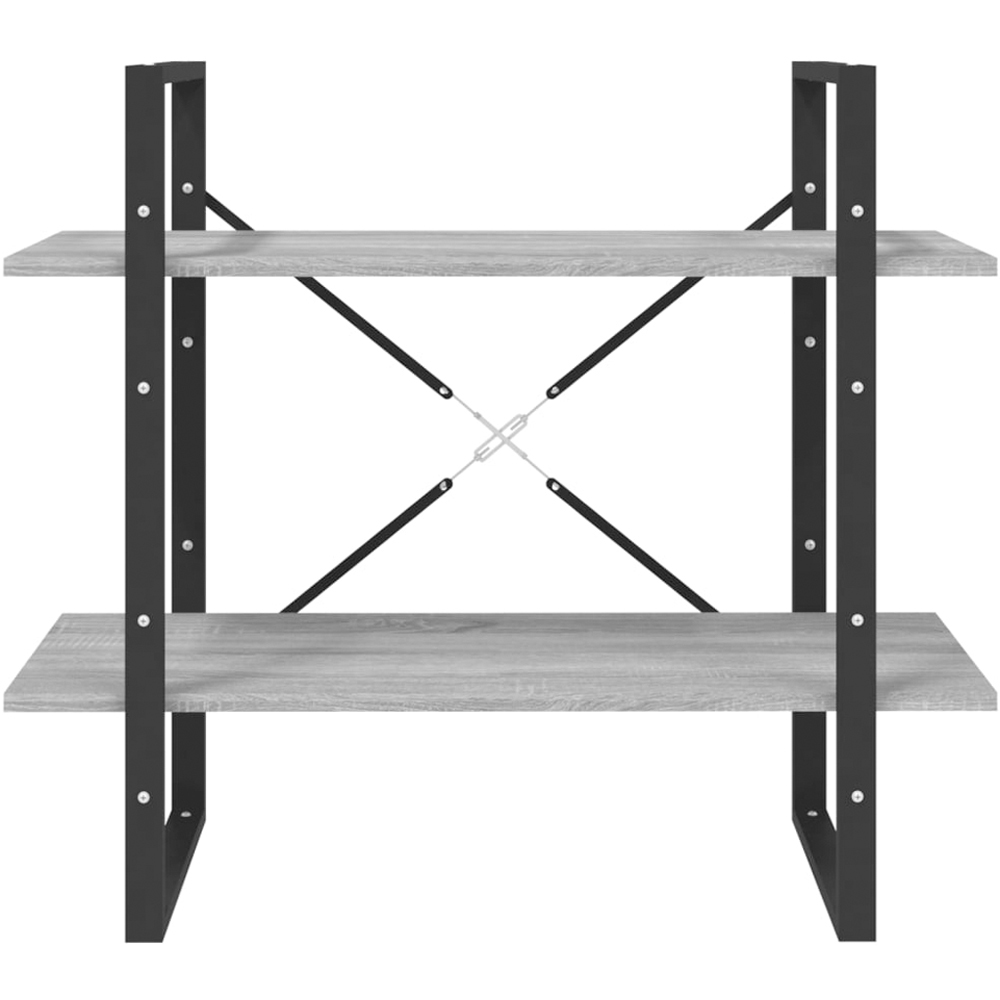 vidaXL 5 Shelf Grey Sonoma Oak Bookcase Image 3