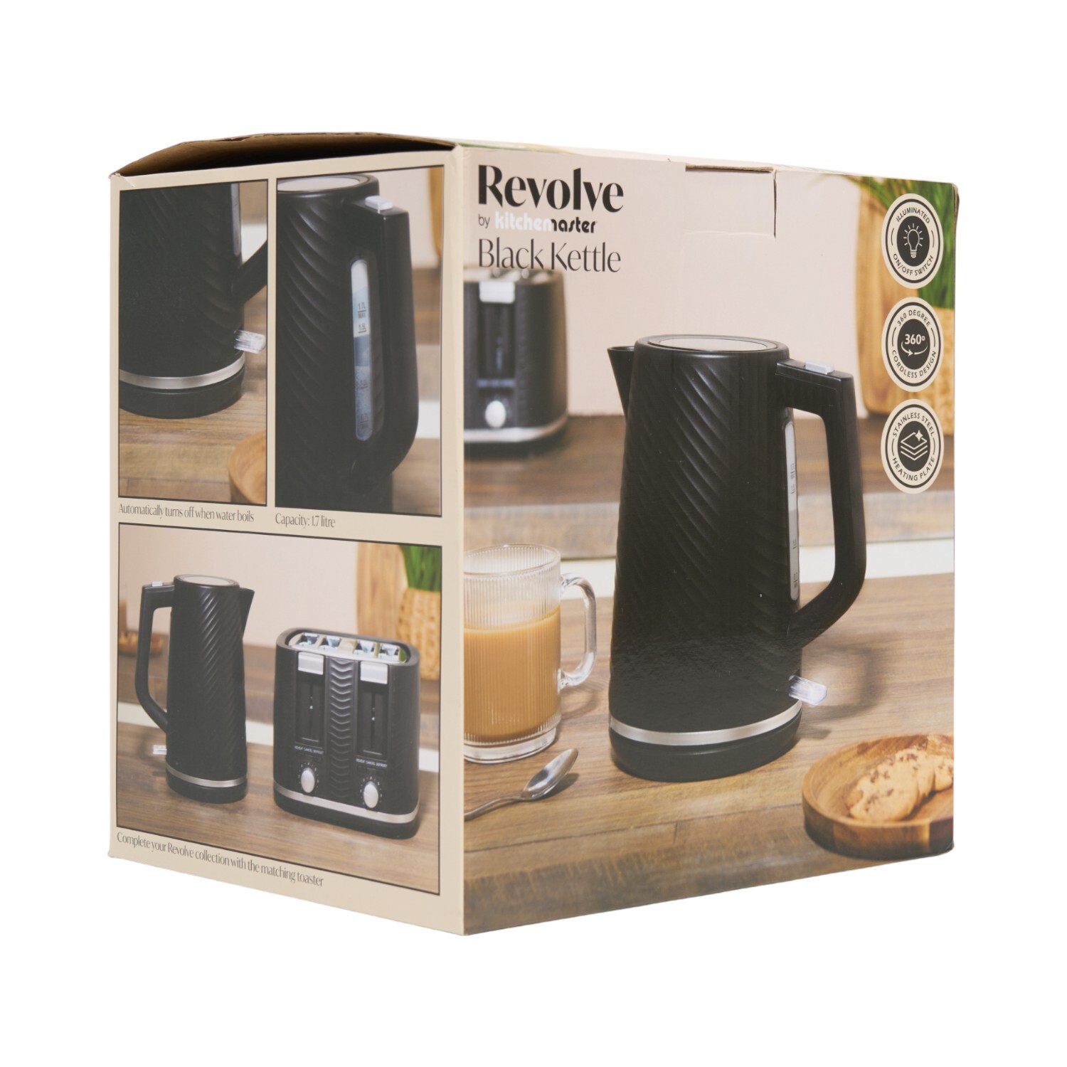 Revolve Texture Jug Kettle Black Image 6