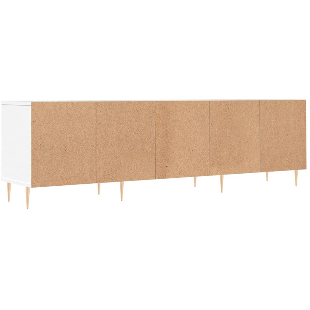 vidaXL 3 Drawer 3 Shelf White TV Cabinet Image 8