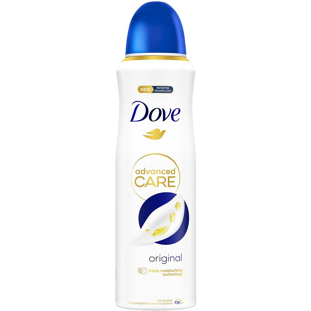 Dove Advanced Care Anti-Perspirant Deodorant Spray Original 200ml 3 Pack Image 2