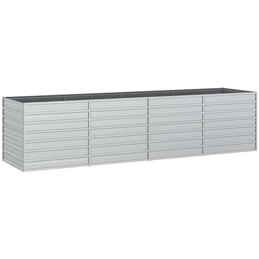 vidaXL Silver Galvanised Steel Raised Garden Bed 77 x 80 x 320cm Image 1