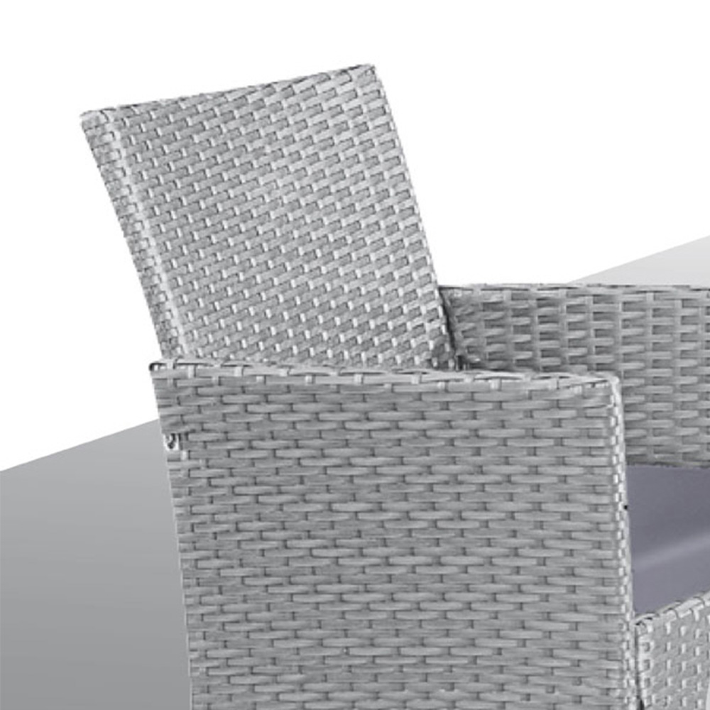 Ricomex 4 Seater Grey Rattan Effect Sofa Set Image 3