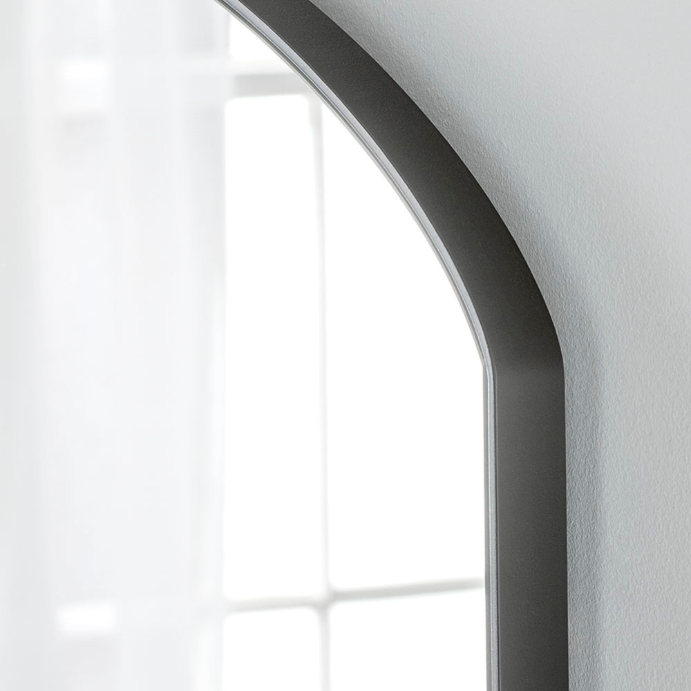 Yearn Modesty Black Curved Mirror 49 x 71cm Image 2